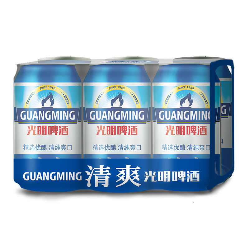 光明啤酒 清爽10度啤酒 330ml*6